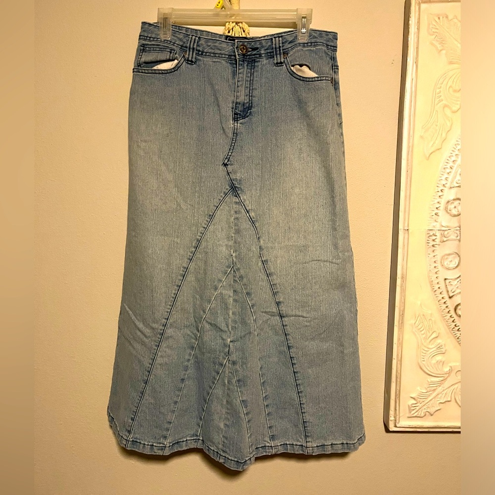 King blue Jean skirt